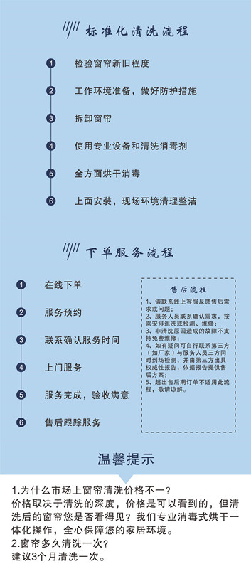 商品房窗帘清洗【包拆装、收送】