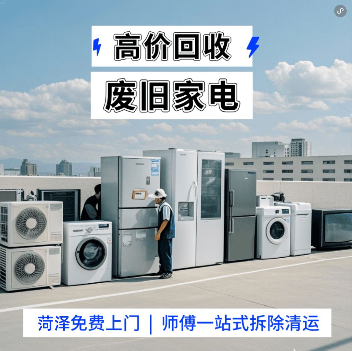 旧家电上门回收、冰箱、洗衣机、电视、空调